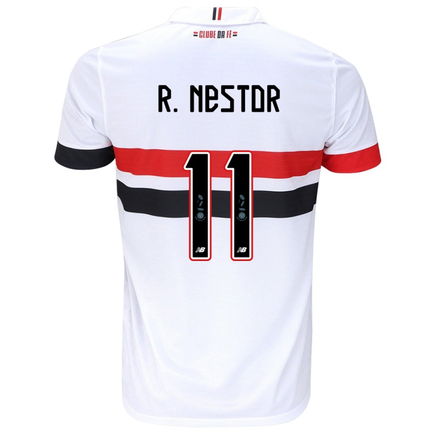 Criança Camisola Rodrigo Nestor #11 Branco Vermelho Preto Principal 2024/25 Camisa Brasil