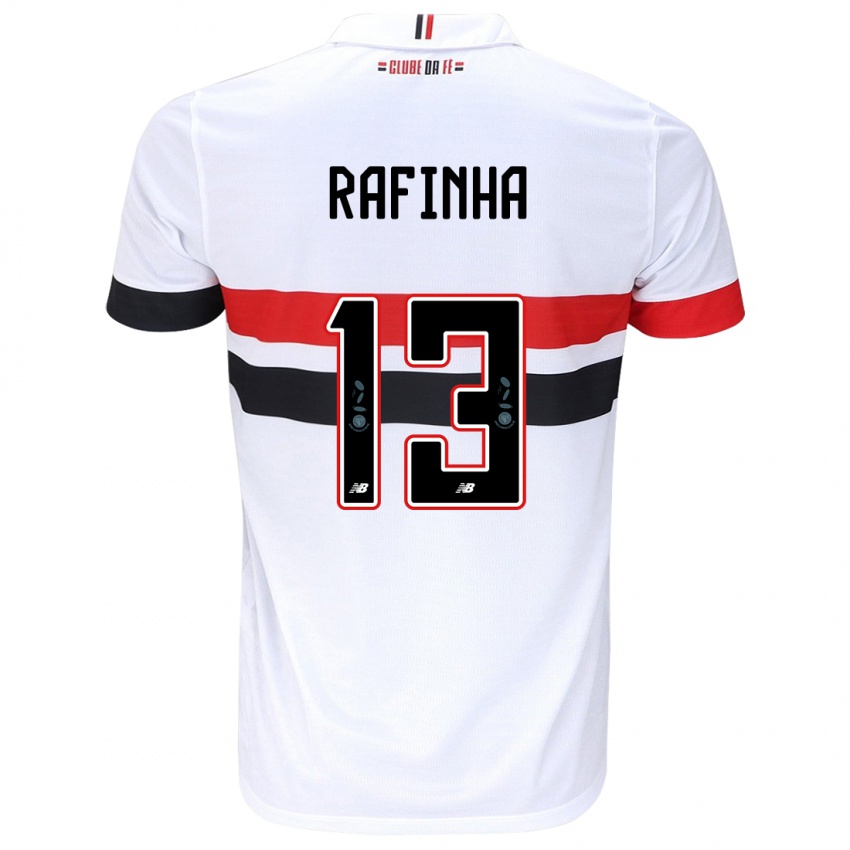 Criança Camisola Rafinha #13 Branco Vermelho Preto Principal 2024/25 Camisa Brasil