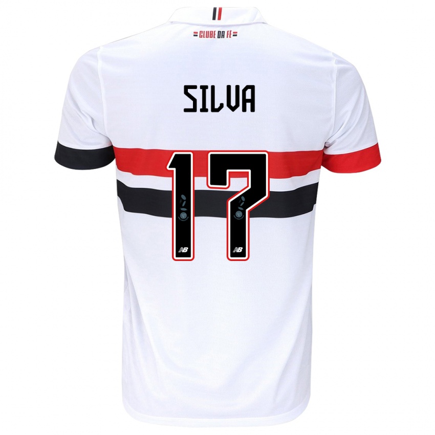 Criança Camisola André Silva #17 Branco Vermelho Preto Principal 2024/25 Camisa Brasil