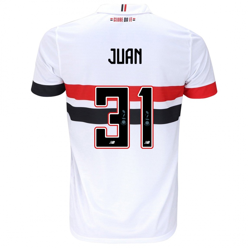 Criança Camisola Juan #31 Branco Vermelho Preto Principal 2024/25 Camisa Brasil