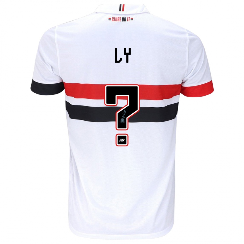 Criança Camisola Iba Ly #0 Branco Vermelho Preto Principal 2024/25 Camisa Brasil