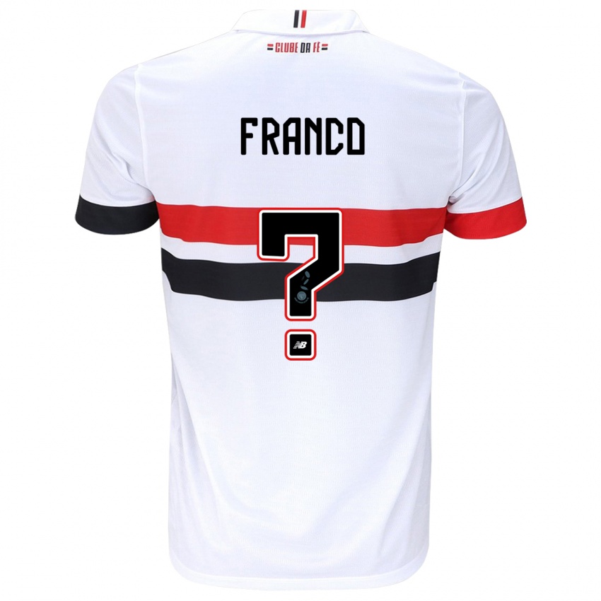 Criança Camisola Franco #0 Branco Vermelho Preto Principal 2024/25 Camisa Brasil