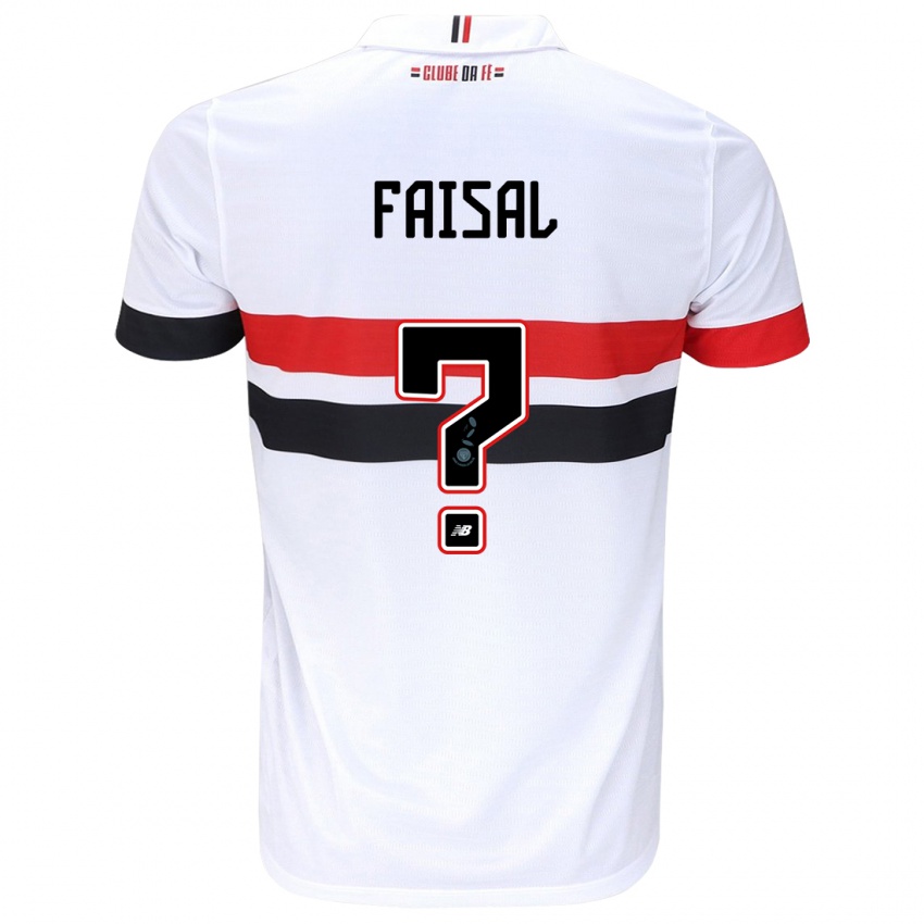 Criança Camisola King Faisal #0 Branco Vermelho Preto Principal 2024/25 Camisa Brasil