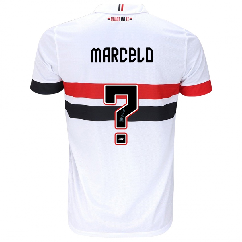 Criança Camisola Marcelo #0 Branco Vermelho Preto Principal 2024/25 Camisa Brasil