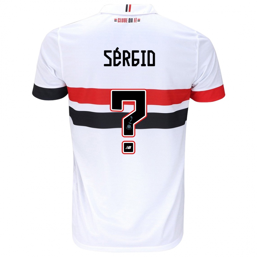 Criança Camisola Paulo Sérgio #0 Branco Vermelho Preto Principal 2024/25 Camisa Brasil