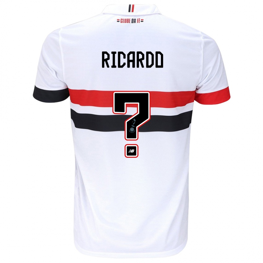 Criança Camisola João Ricardo #0 Branco Vermelho Preto Principal 2024/25 Camisa Brasil