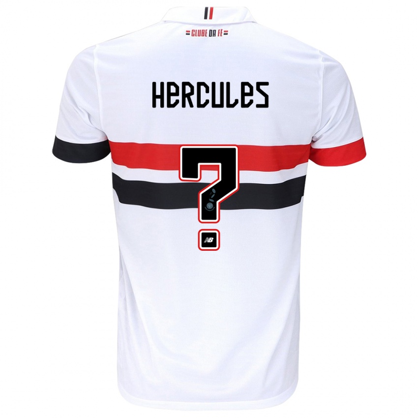 Criança Camisola Hercules #0 Branco Vermelho Preto Principal 2024/25 Camisa Brasil