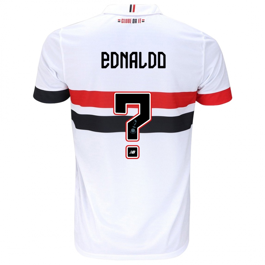 Criança Camisola José Ednaldo #0 Branco Vermelho Preto Principal 2024/25 Camisa Brasil