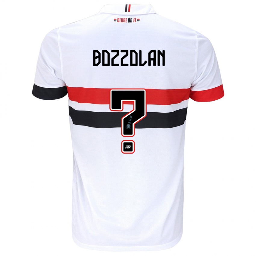 Criança Camisola Gabriel Bozzolan #0 Branco Vermelho Preto Principal 2024/25 Camisa Brasil