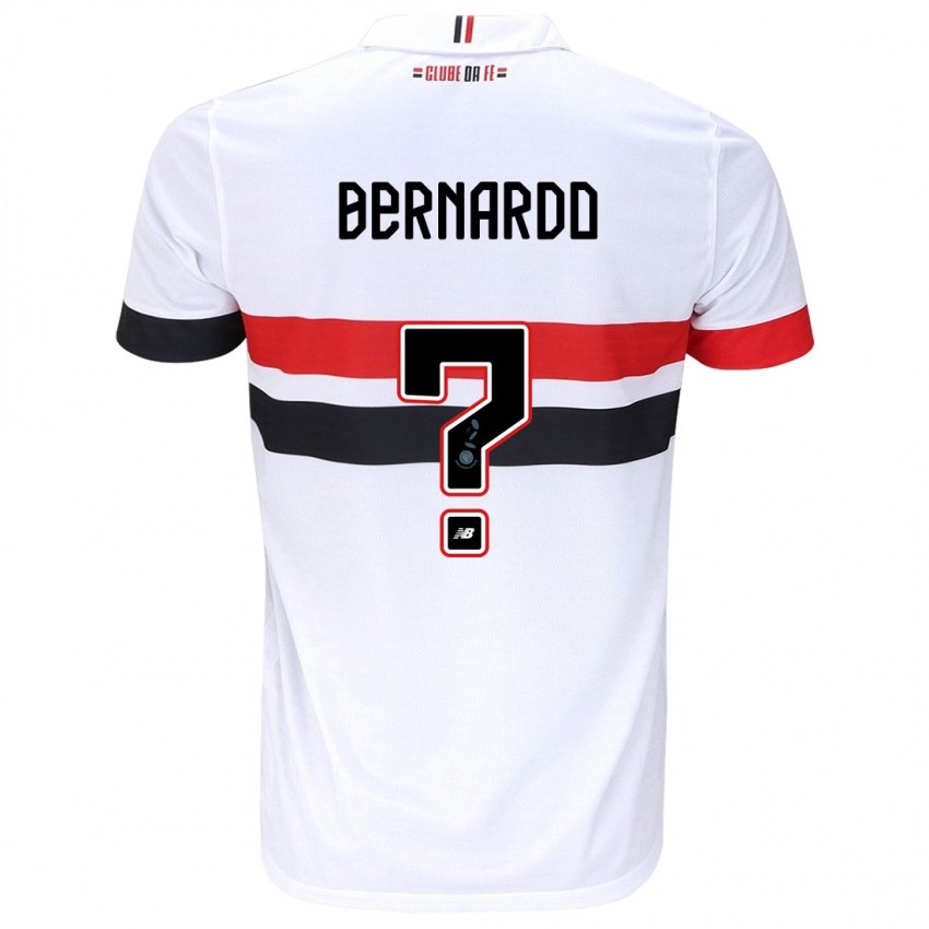 Criança Camisola Bernardo #0 Branco Vermelho Preto Principal 2024/25 Camisa Brasil