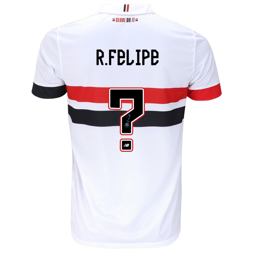 Criança Camisola Ryan Felipe #0 Branco Vermelho Preto Principal 2024/25 Camisa Brasil