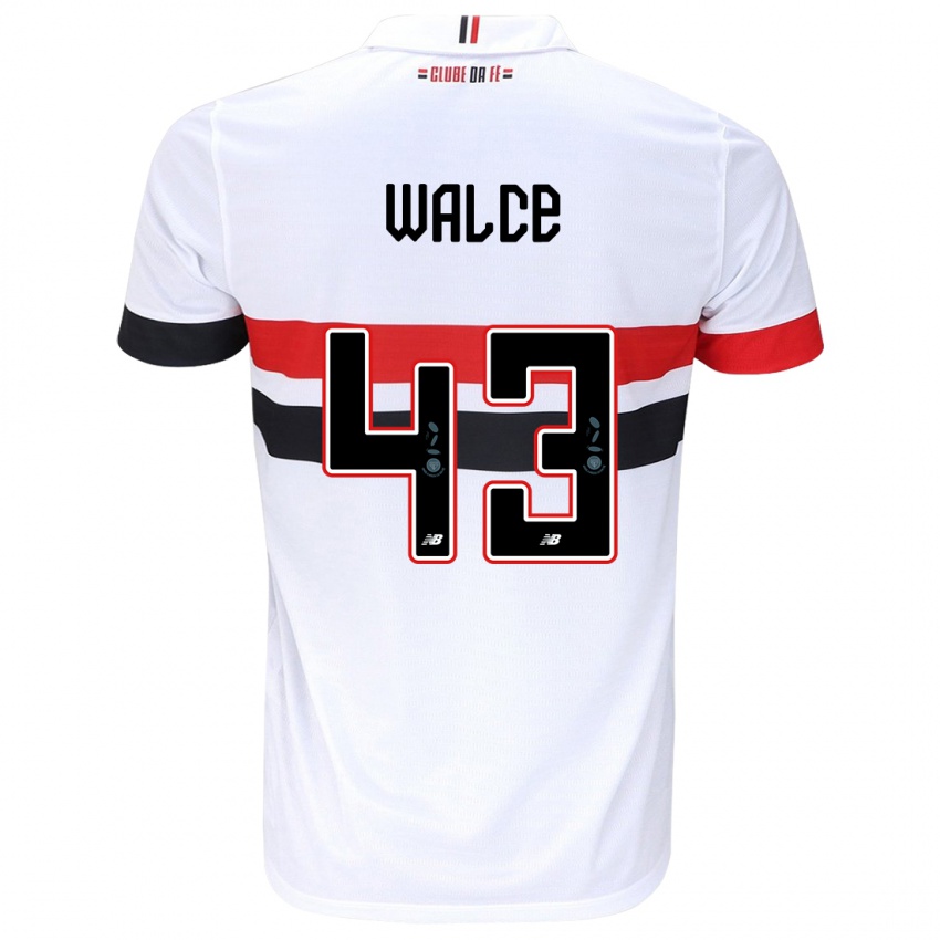 Criança Camisola Walce #43 Branco Vermelho Preto Principal 2024/25 Camisa Brasil