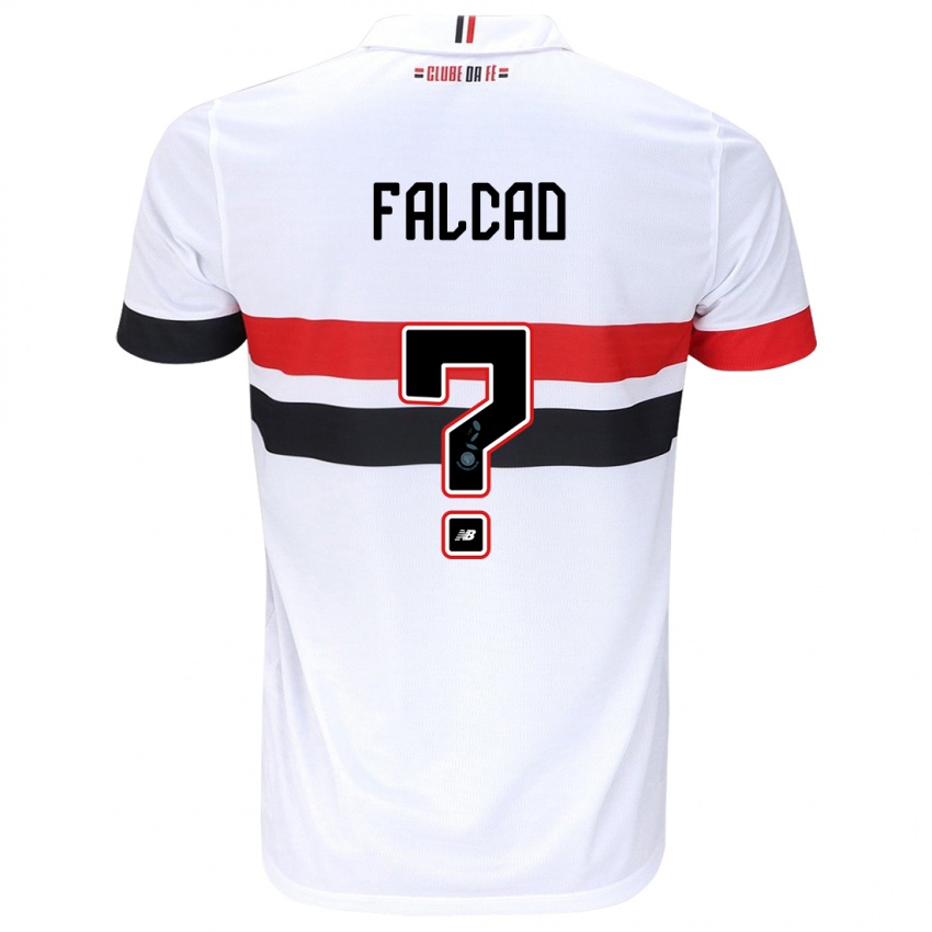 Criança Camisola Gabriel Falcão #0 Branco Vermelho Preto Principal 2024/25 Camisa Brasil