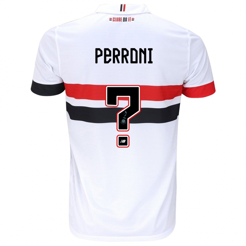 Criança Camisola Enzo Perroni #0 Branco Vermelho Preto Principal 2024/25 Camisa Brasil