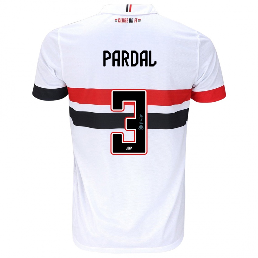 Criança Camisola Pardal #3 Branco Vermelho Preto Principal 2024/25 Camisa Brasil