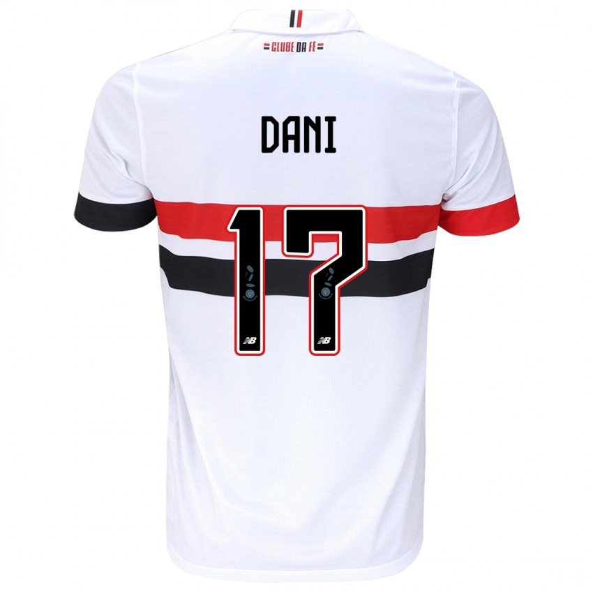 Criança Camisola Dani #17 Branco Vermelho Preto Principal 2024/25 Camisa Brasil