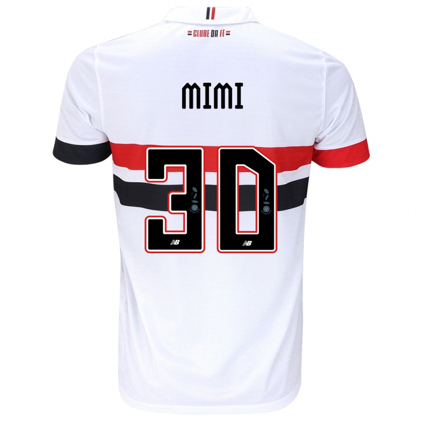 Criança Camisola Mimi #30 Branco Vermelho Preto Principal 2024/25 Camisa Brasil