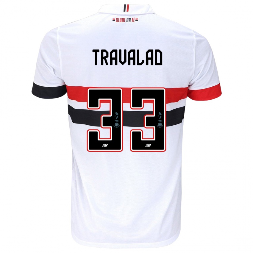 Criança Camisola Rafa Travalão #33 Branco Vermelho Preto Principal 2024/25 Camisa Brasil