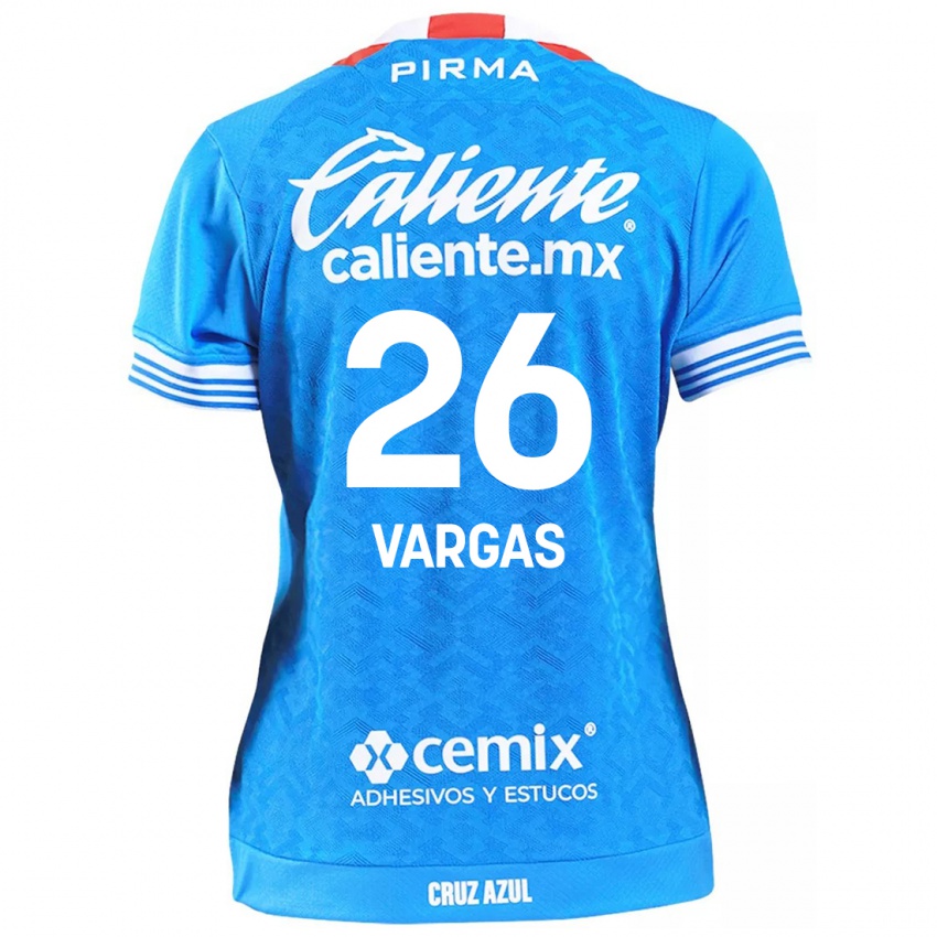 Criança Camisola Carlos Vargas #26 Céu Azul Principal 2024/25 Camisa Brasil