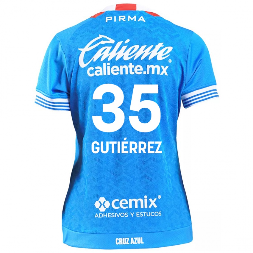 Criança Camisola Luis Gutiérrez #35 Céu Azul Principal 2024/25 Camisa Brasil