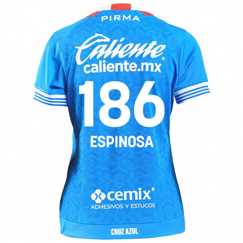 Criança Camisola Brandón Espinosa #186 Céu Azul Principal 2024/25 Camisa Brasil