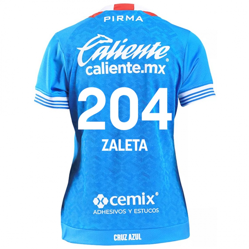 Criança Camisola Mauro Zaleta #204 Céu Azul Principal 2024/25 Camisa Brasil