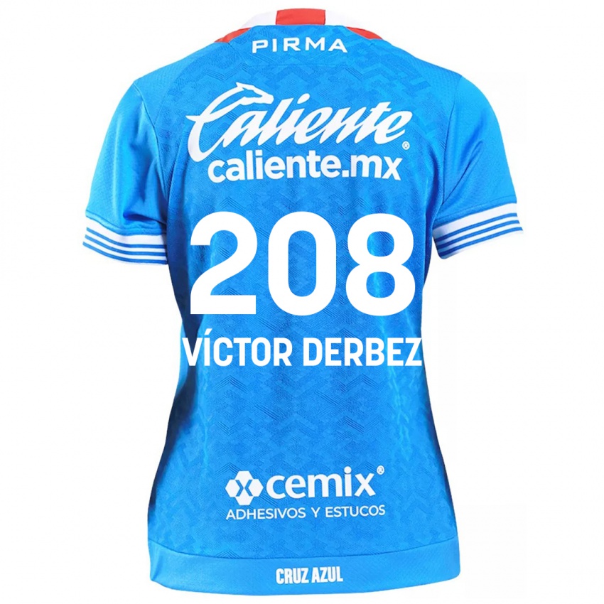 Criança Camisola Louis Víctor Derbez #208 Céu Azul Principal 2024/25 Camisa Brasil