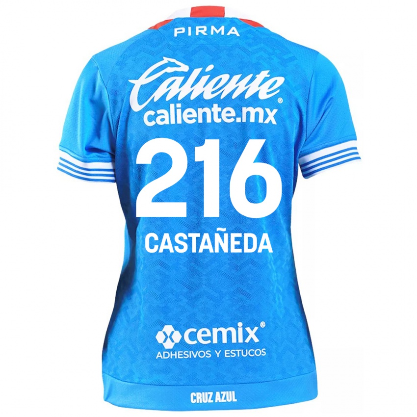 Criança Camisola Ian Castañeda #216 Céu Azul Principal 2024/25 Camisa Brasil