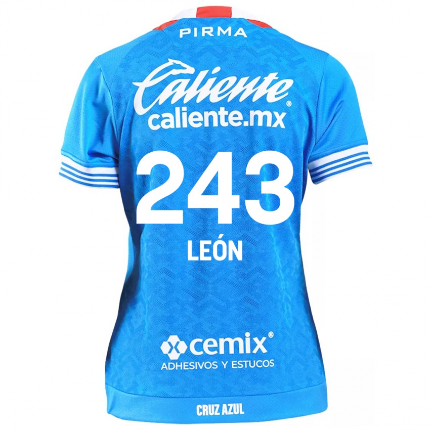 Criança Camisola Cristhian León #243 Céu Azul Principal 2024/25 Camisa Brasil