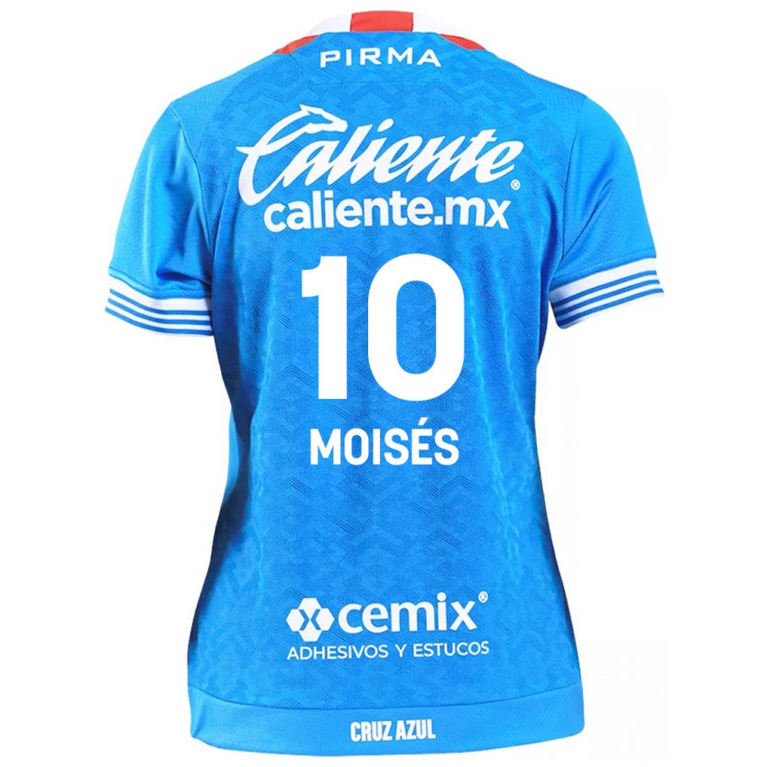 Criança Camisola Moisés Vieira #10 Céu Azul Principal 2024/25 Camisa Brasil