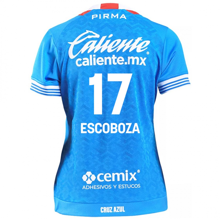 Criança Camisola Alonso Escoboza #17 Céu Azul Principal 2024/25 Camisa Brasil