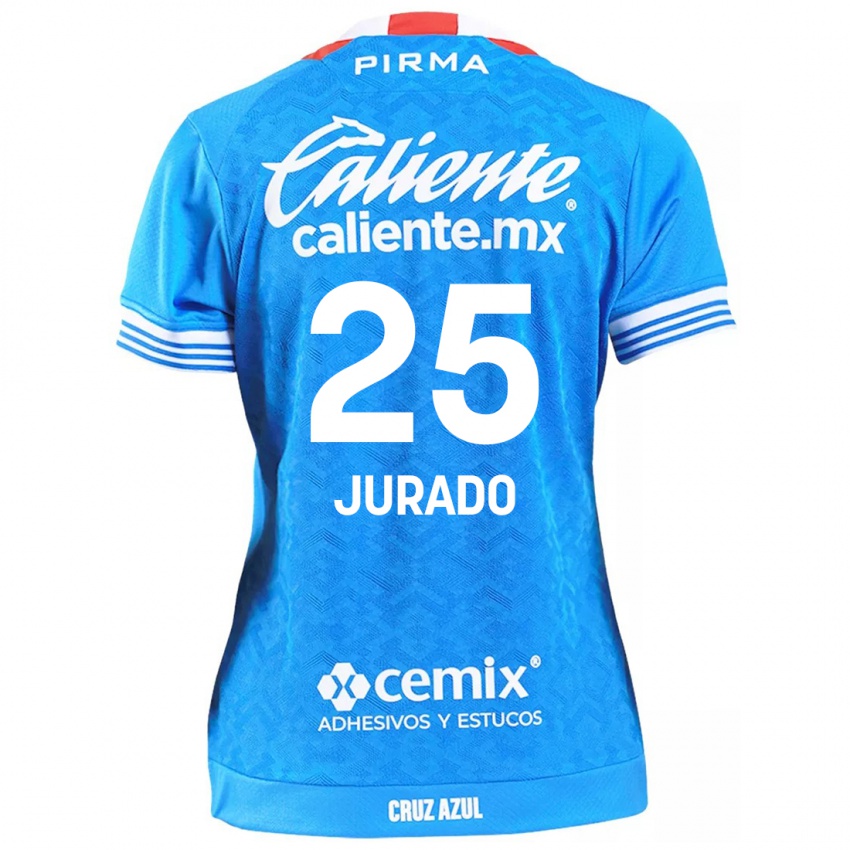 Criança Camisola Sebastian Jurado #25 Céu Azul Principal 2024/25 Camisa Brasil