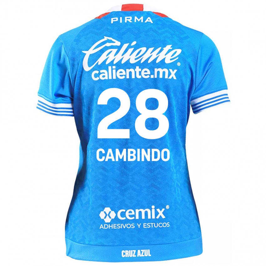 Criança Camisola Diber Cambindo #28 Céu Azul Principal 2024/25 Camisa Brasil