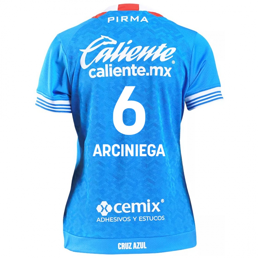 Criança Camisola Mirelle Arciniega #6 Céu Azul Principal 2024/25 Camisa Brasil