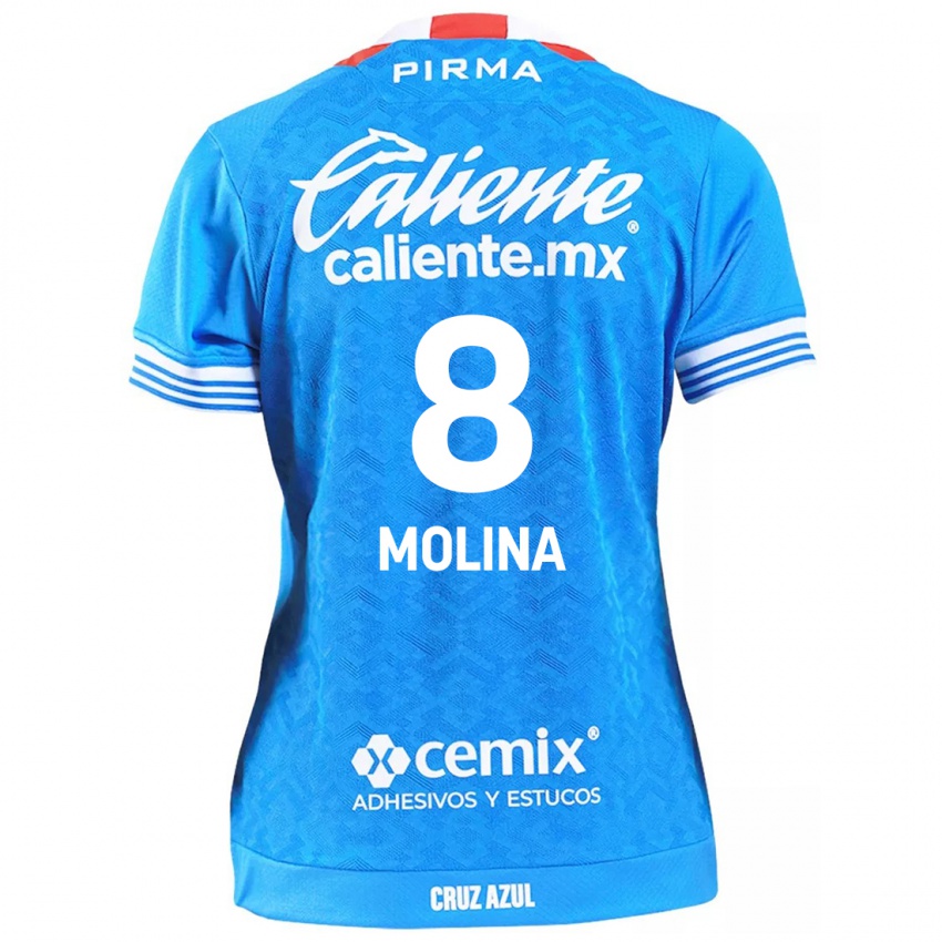 Criança Camisola Dalia Molina #8 Céu Azul Principal 2024/25 Camisa Brasil