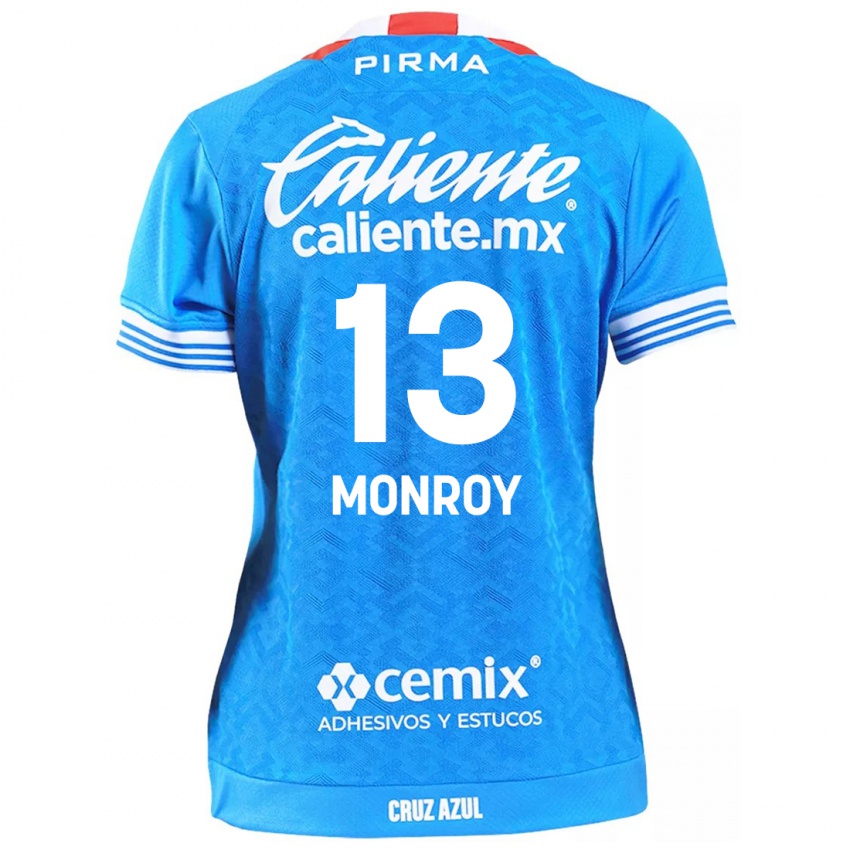 Criança Camisola Daniela Monroy #13 Céu Azul Principal 2024/25 Camisa Brasil