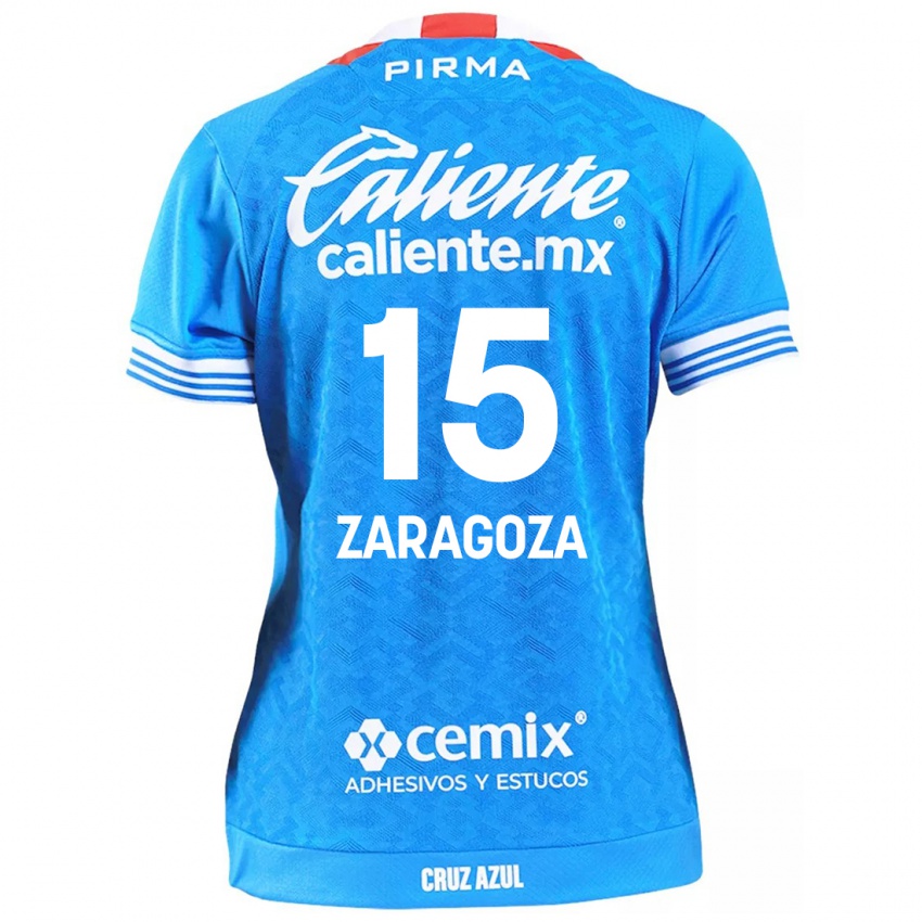 Criança Camisola Nancy Zaragoza #15 Céu Azul Principal 2024/25 Camisa Brasil