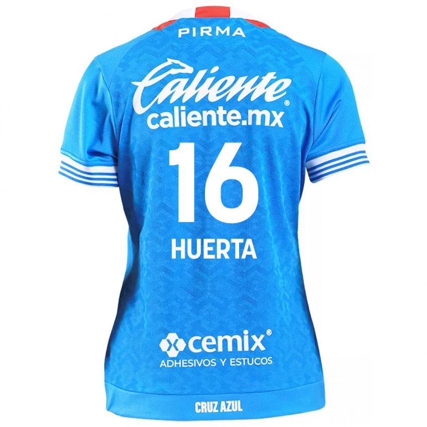 Criança Camisola Ana Gabriela Huerta #16 Céu Azul Principal 2024/25 Camisa Brasil