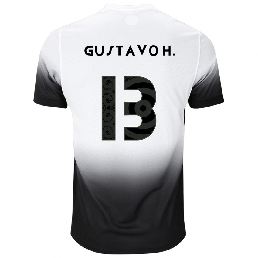 Criança Camisola Gustavo Henrique #13 Branco Preto Principal 2024/25 Camisa Brasil