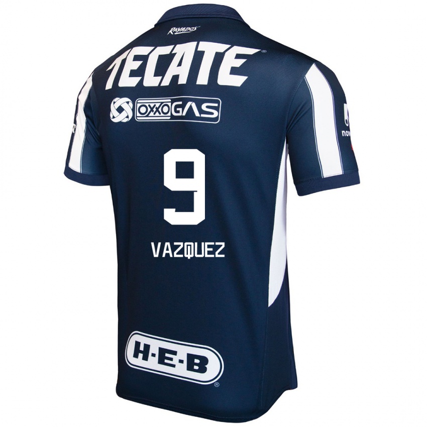 Criança Camisola Brandon Vazquez #9 Azul Vermelho Branco Principal 2024/25 Camisa Brasil