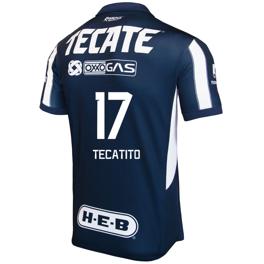 Criança Camisola Tecatito #17 Azul Vermelho Branco Principal 2024/25 Camisa Brasil