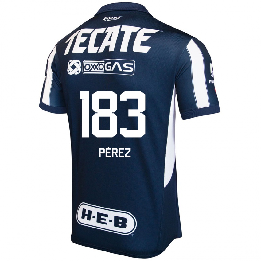 Criança Camisola Santiago Perez #183 Azul Vermelho Branco Principal 2024/25 Camisa Brasil