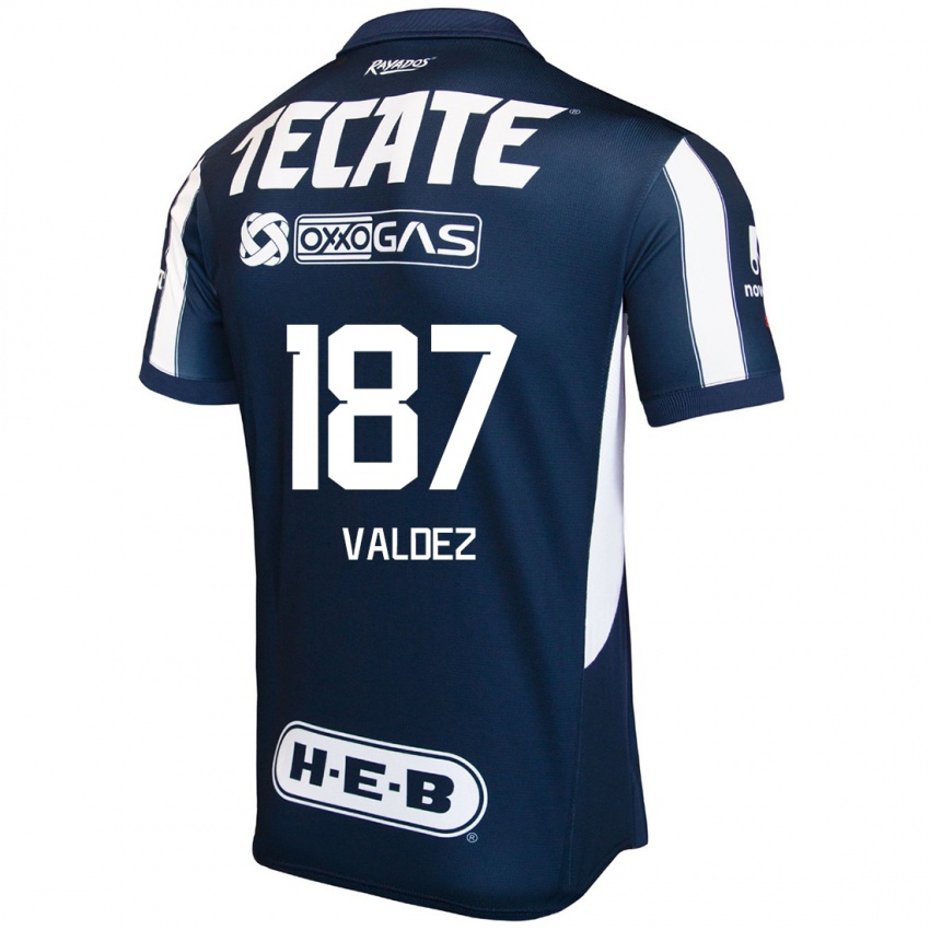 Criança Camisola Érick Valdez #187 Azul Vermelho Branco Principal 2024/25 Camisa Brasil