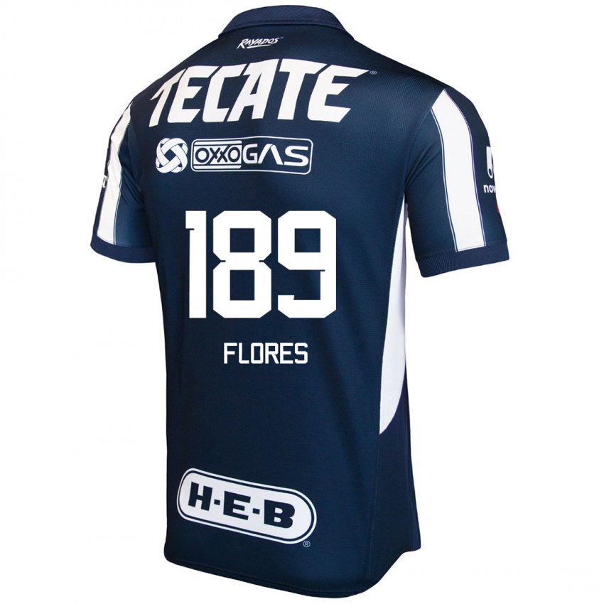 Criança Camisola Yael Flores #189 Azul Vermelho Branco Principal 2024/25 Camisa Brasil