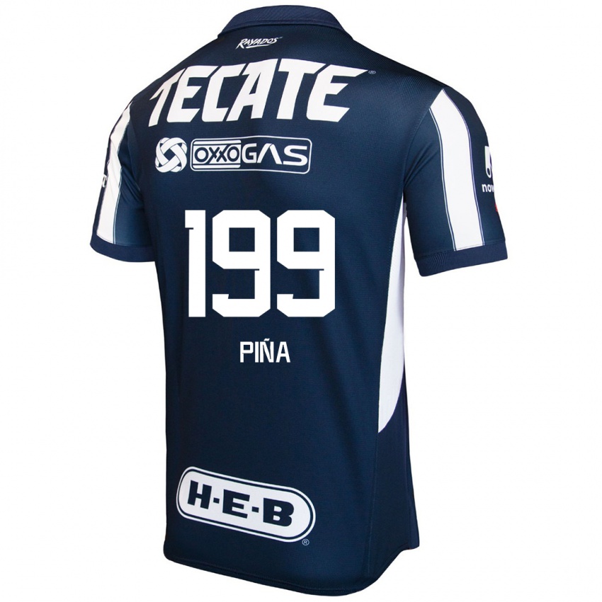 Criança Camisola Ricardo Piña #199 Azul Vermelho Branco Principal 2024/25 Camisa Brasil