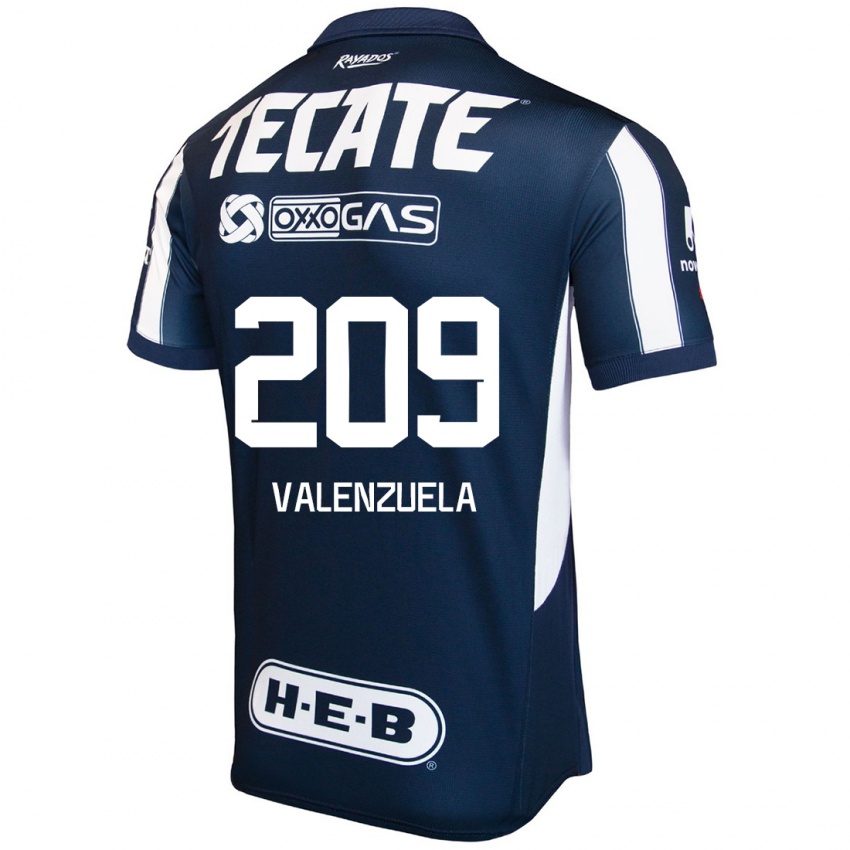 Criança Camisola Francisco Valenzuela #209 Azul Vermelho Branco Principal 2024/25 Camisa Brasil