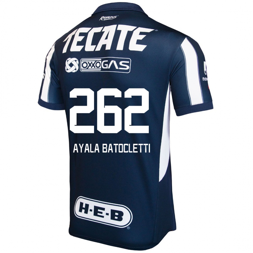 Criança Camisola Nahuel Ayala Batocletti #262 Azul Vermelho Branco Principal 2024/25 Camisa Brasil