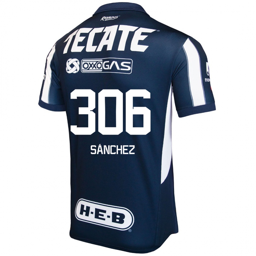 Criança Camisola Jorge Sánchez #306 Azul Vermelho Branco Principal 2024/25 Camisa Brasil