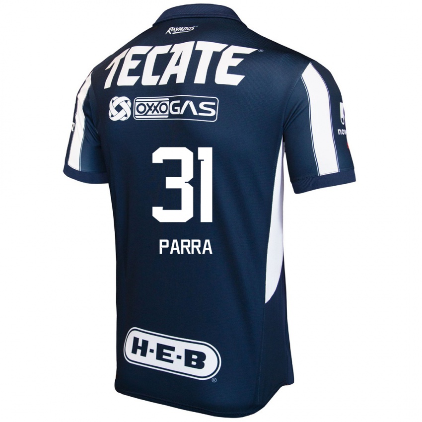 Criança Camisola Daniel Parra #31 Azul Vermelho Branco Principal 2024/25 Camisa Brasil