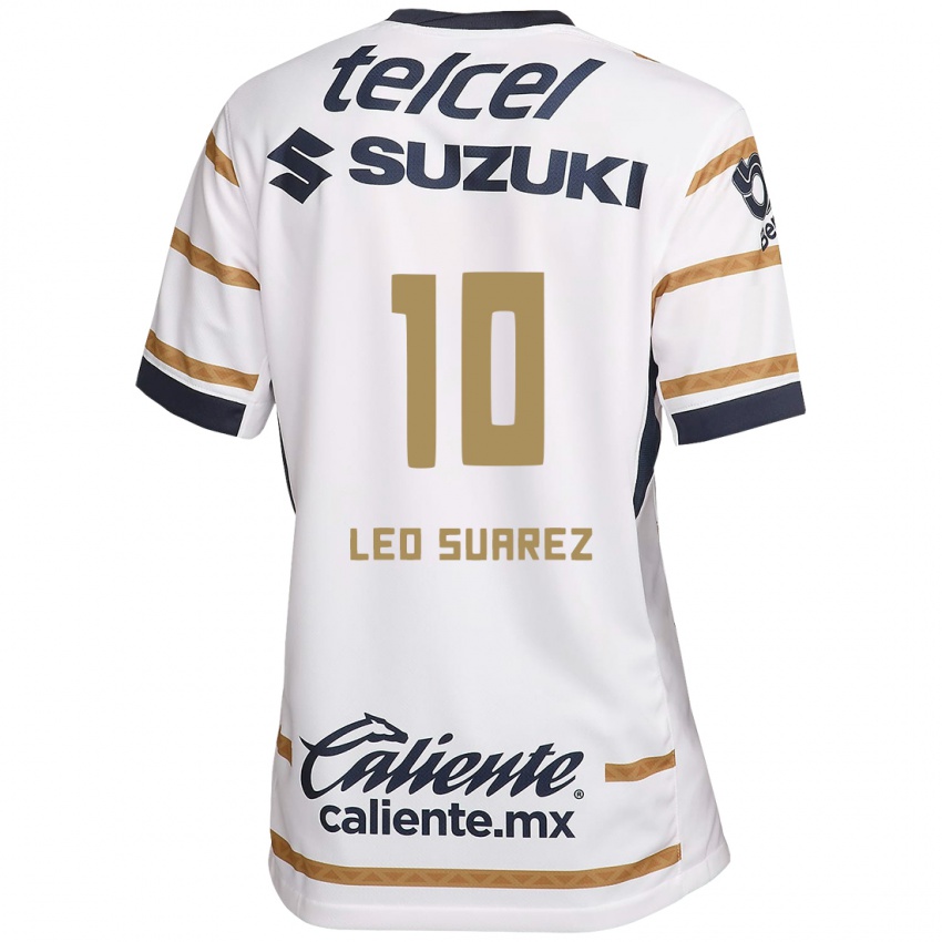 Criança Camisola Leo Suarez #10 Obsidiana Branca Principal 2024/25 Camisa Brasil